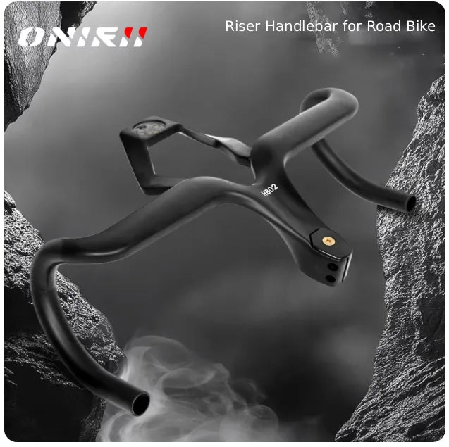 Onirii RH ONE 2025 Integrated Carbon Road Handlebar, Universal Rise for OD1 Steerer / Head Tube with Computer Mount