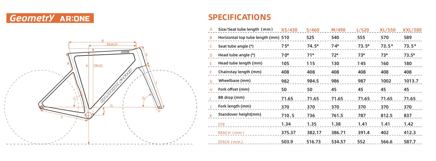 Quickpro AR:ONE Carbon Road Bike Frameset | UCI Approved | Custom Paint