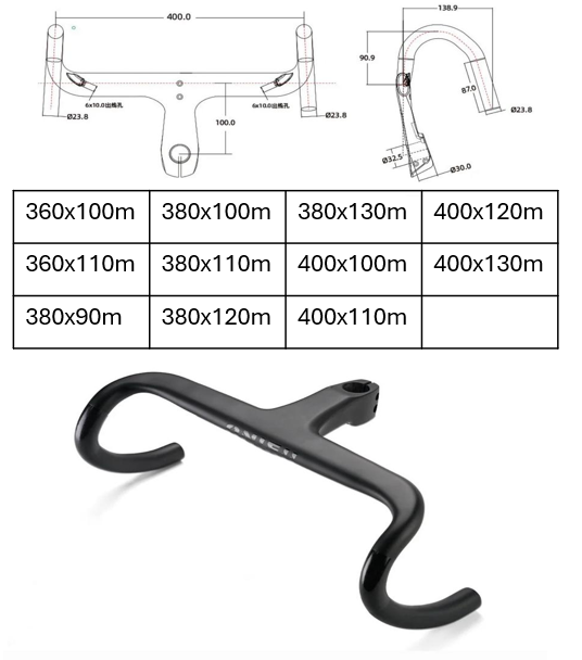 Onirii RH ONE 2025 Integrated Carbon Road Handlebar, Universal Rise for OD1 Steerer / Head Tube with Computer Mount