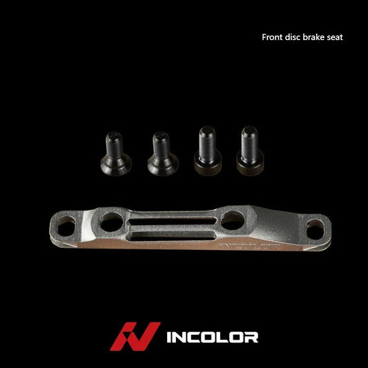 Incolor titanium front brake mount with bolts