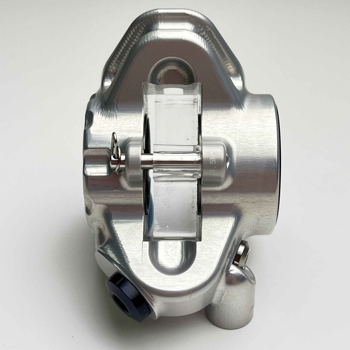 Lewis R2 brake caliper, top view of the one-piece body