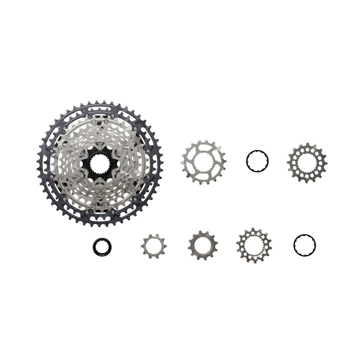 Shimano Deore XT CS-M8200 10-51T cassette sprockets and spider