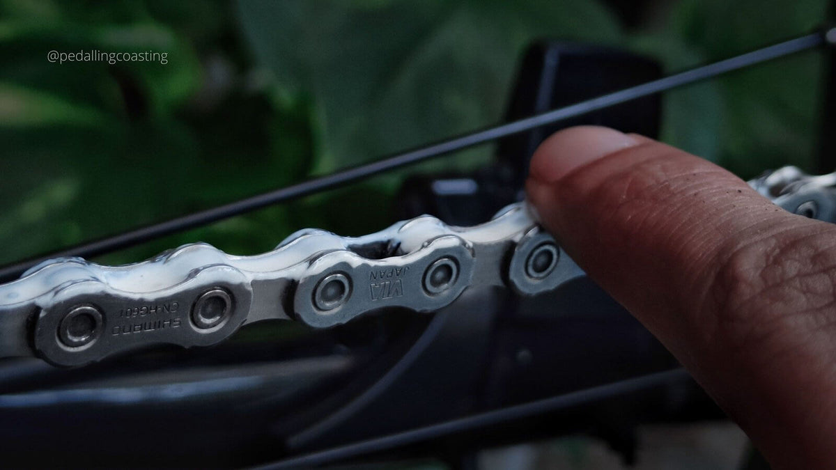 Chain treated with SILCA Super Secret chain lube