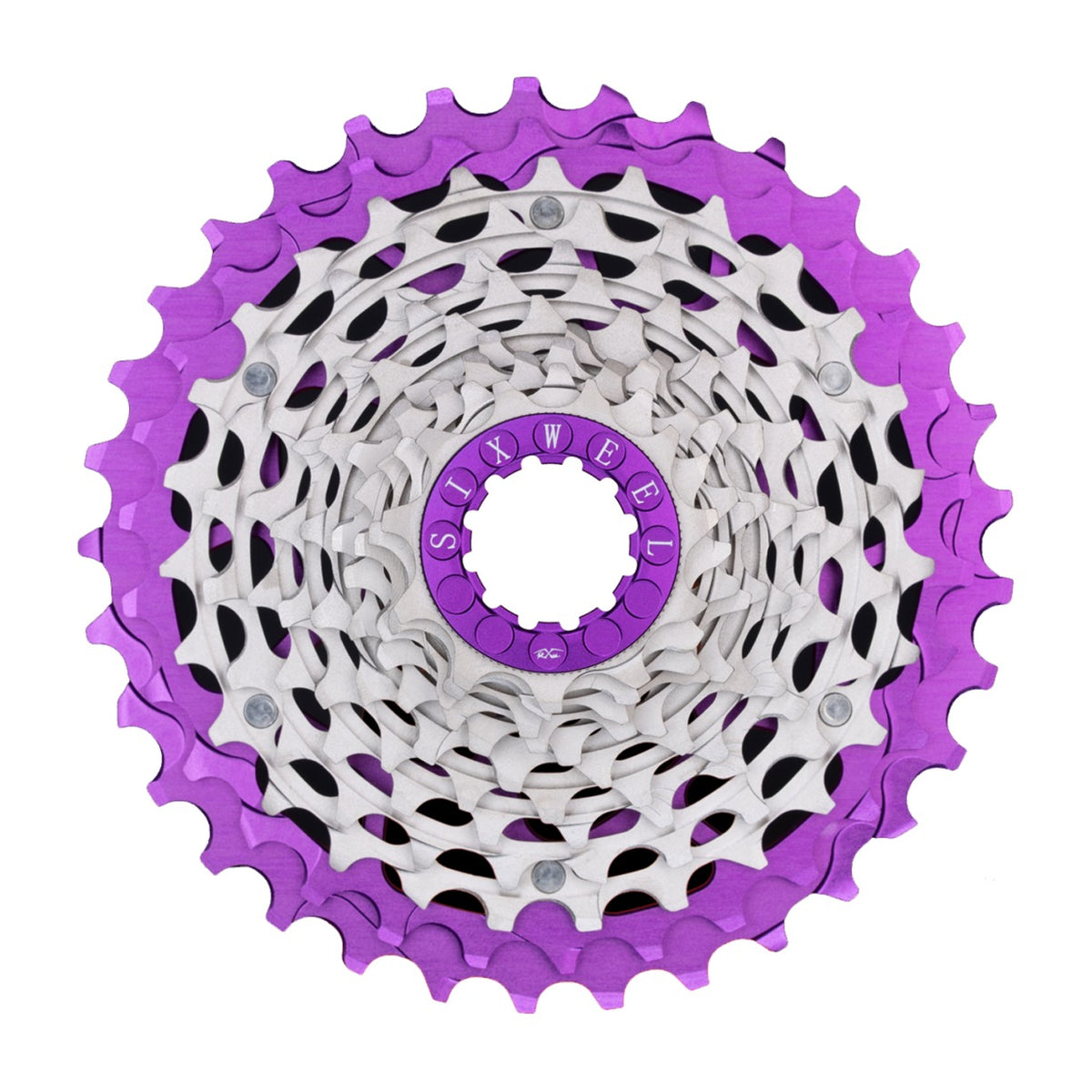 Sixweel 11-30T cassette in purple