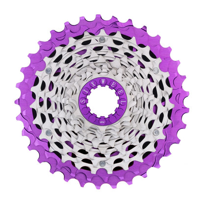Sixweel 11-30T cassette in purple