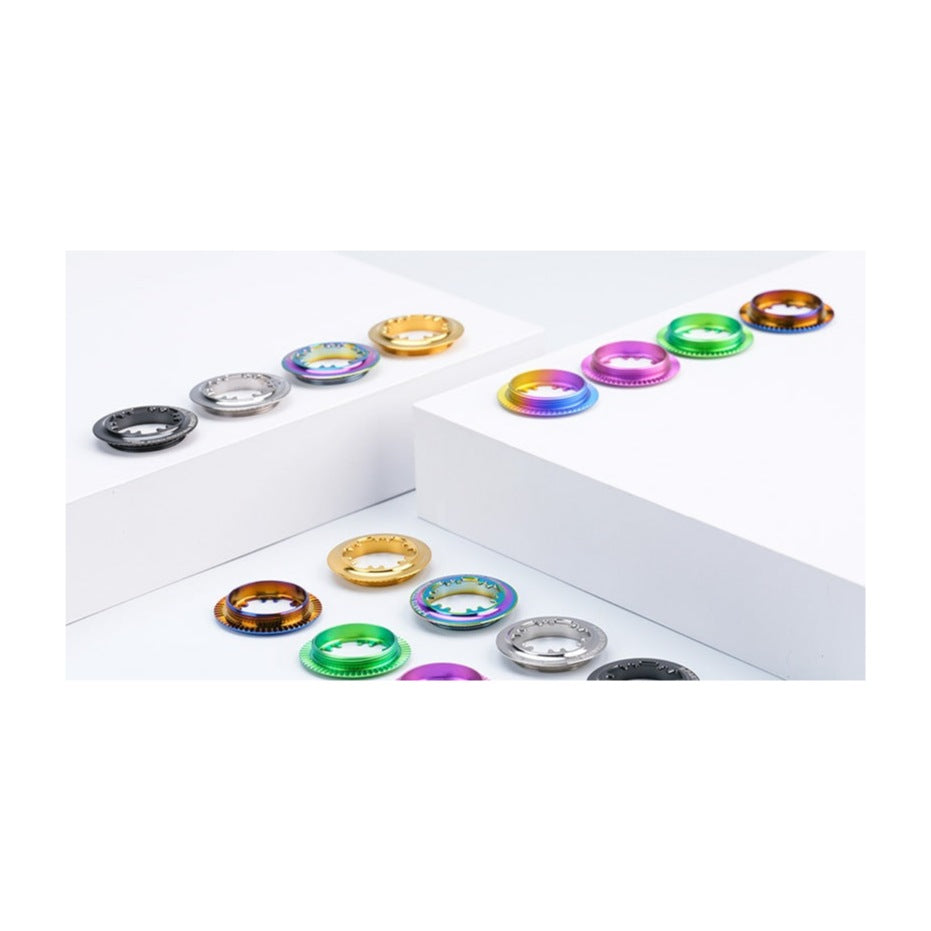 S-Parts titanium Center Lock lockrings in different colours