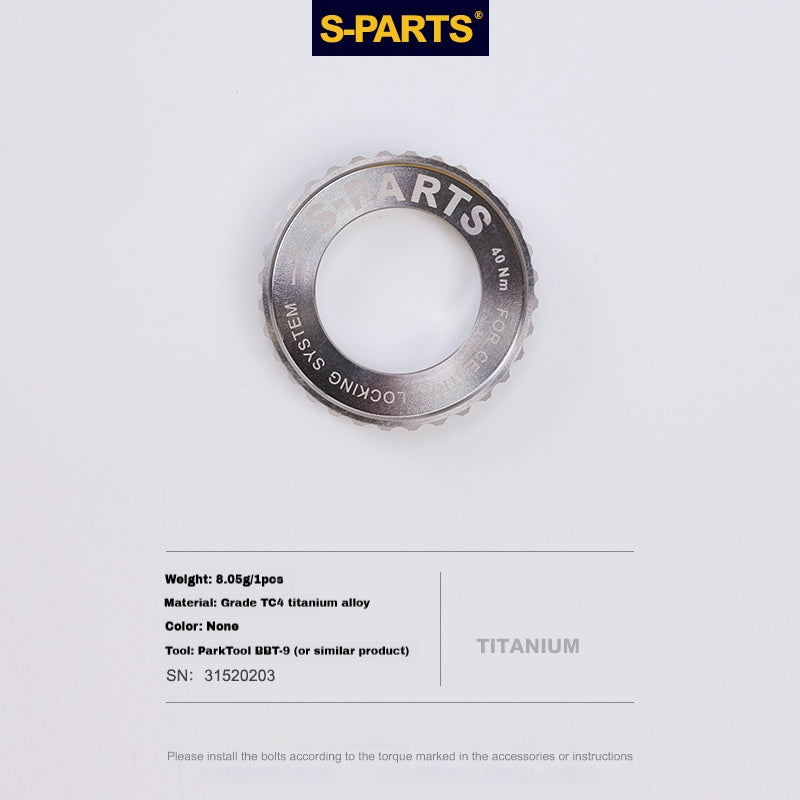 S-Parts titanium Center Lock lockring - Titanium