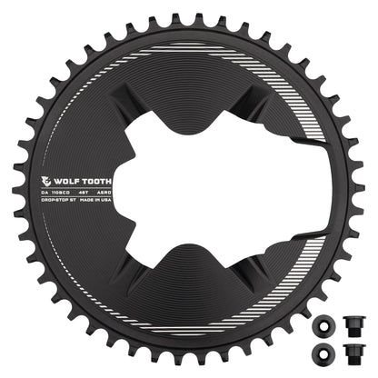 Wolf Tooth Aero Direct Mount chainring for Shimano Dura-Ace R9200, 46T