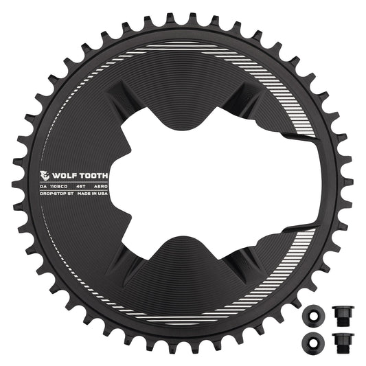 Wolf Tooth Aero Direct Mount chainring for Shimano Dura-Ace R9200, 46T