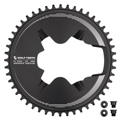 Wolf Tooth Aero Direct Mount chainring for Shimano Dura-Ace R9200, 48T