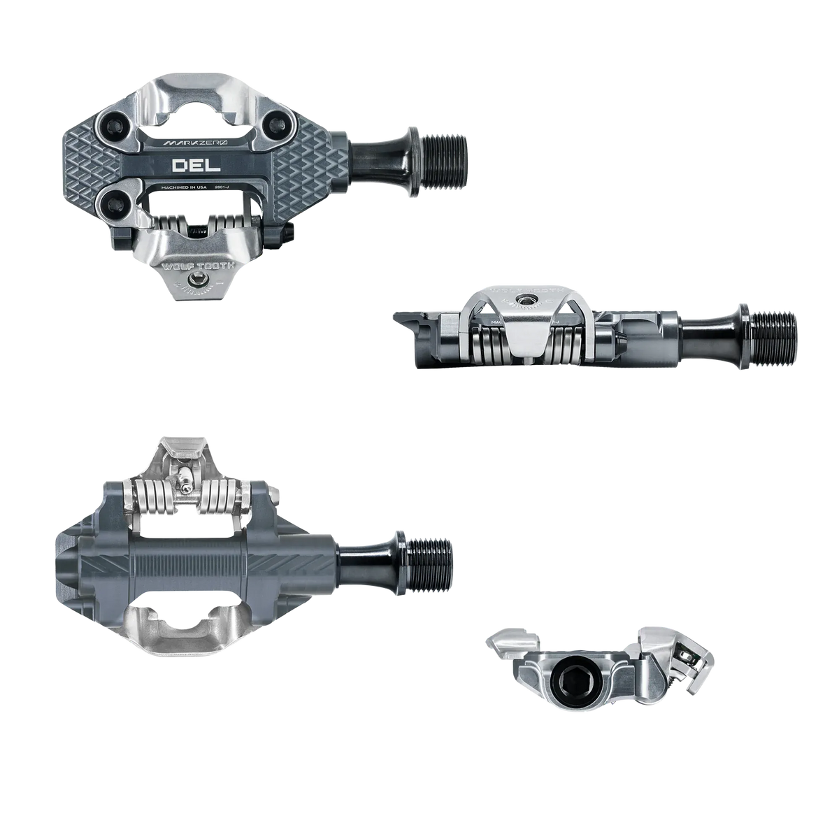 Wolf Tooth MK0 DEL clipless pedal, Shadow Gray