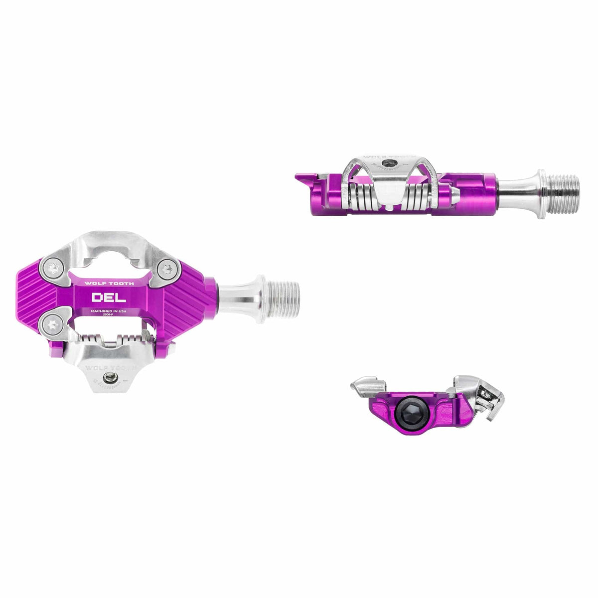 Wolf Tooth DEL clipless pedal, Ultraviolet Purple